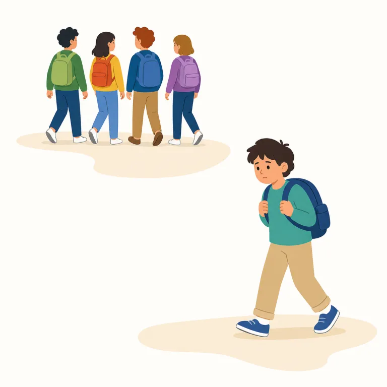 straggler（はぐれ者・名詞）の覚え方イラスト — `-er` が付くので「そうする人」