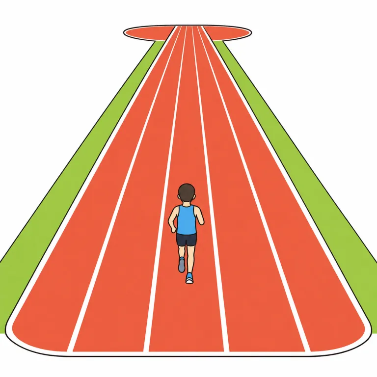 straightaway（直線コース・noun）の覚え方イラスト