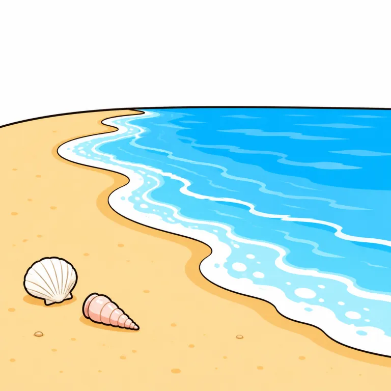 strand（浜、海岸・noun）の覚え方イラスト