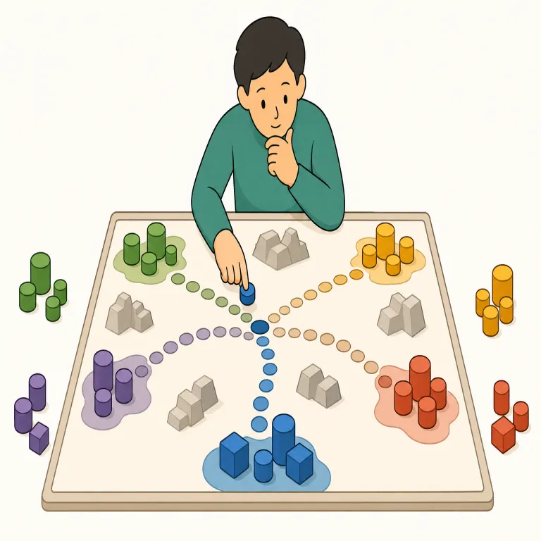strategically（戦略的に・副詞）の覚え方イラスト — strategy（戦略）→ strategic（戦略的な）→ strategically（戦略的に）と形をつなげて覚えると定着しやすいです