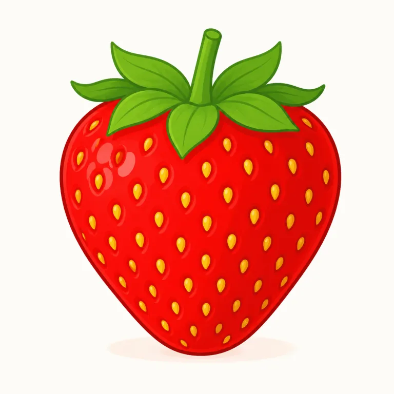 strawberry（イチゴ・名詞）の覚え方イラスト