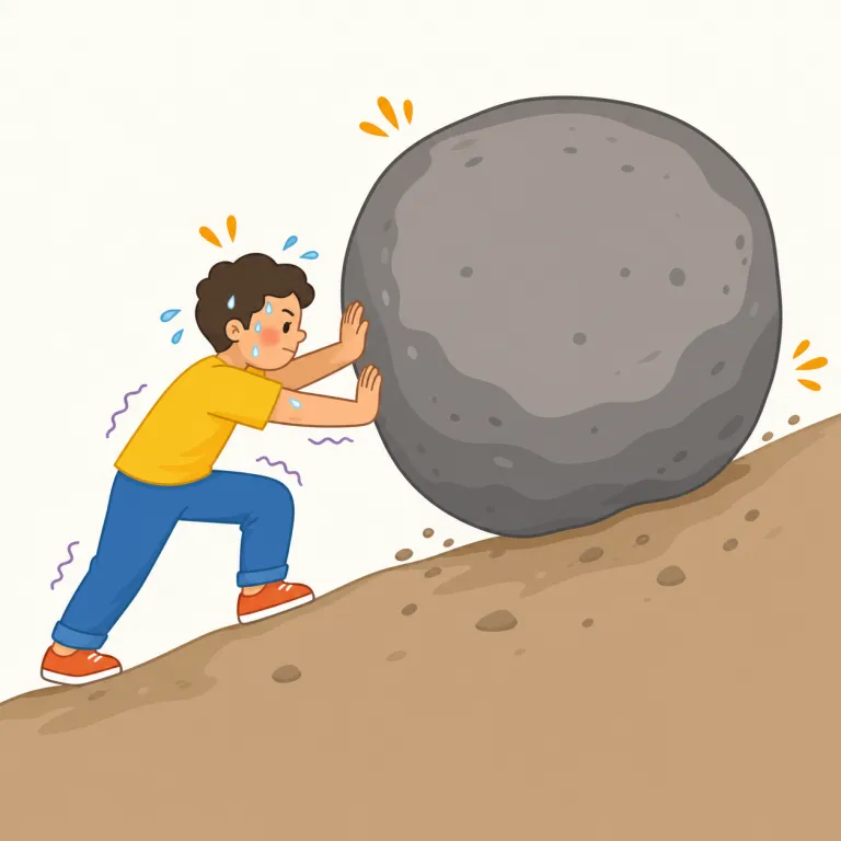 strenuously（激しく、強く・副詞）の覚え方イラスト — strenuously は形容詞 strenuous に副詞の -ly が付いた形です