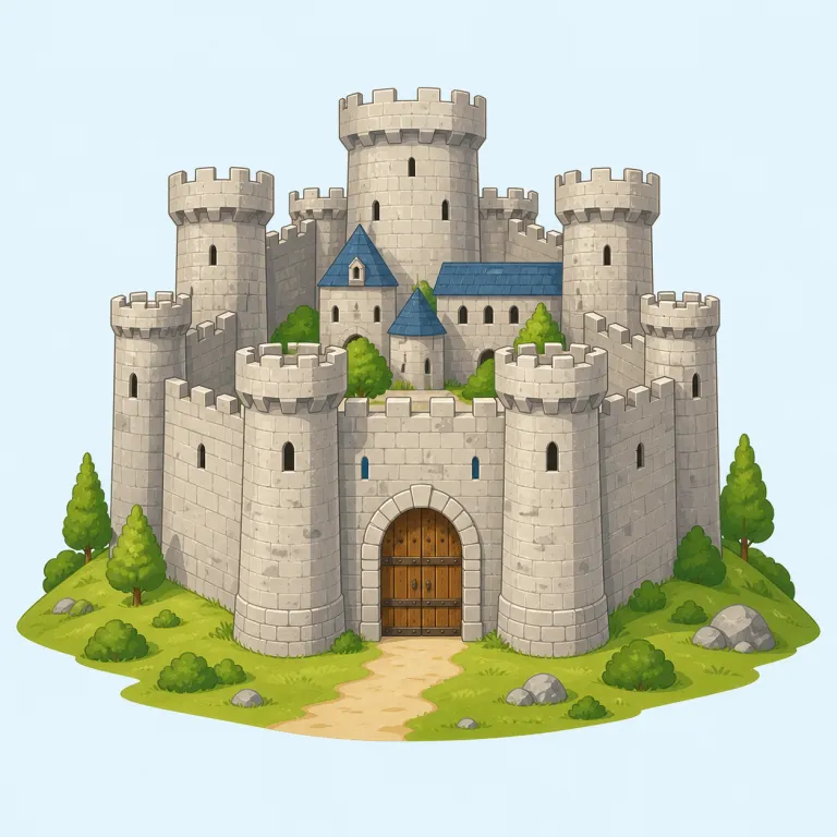 stronghold（要塞・noun）の覚え方イラスト