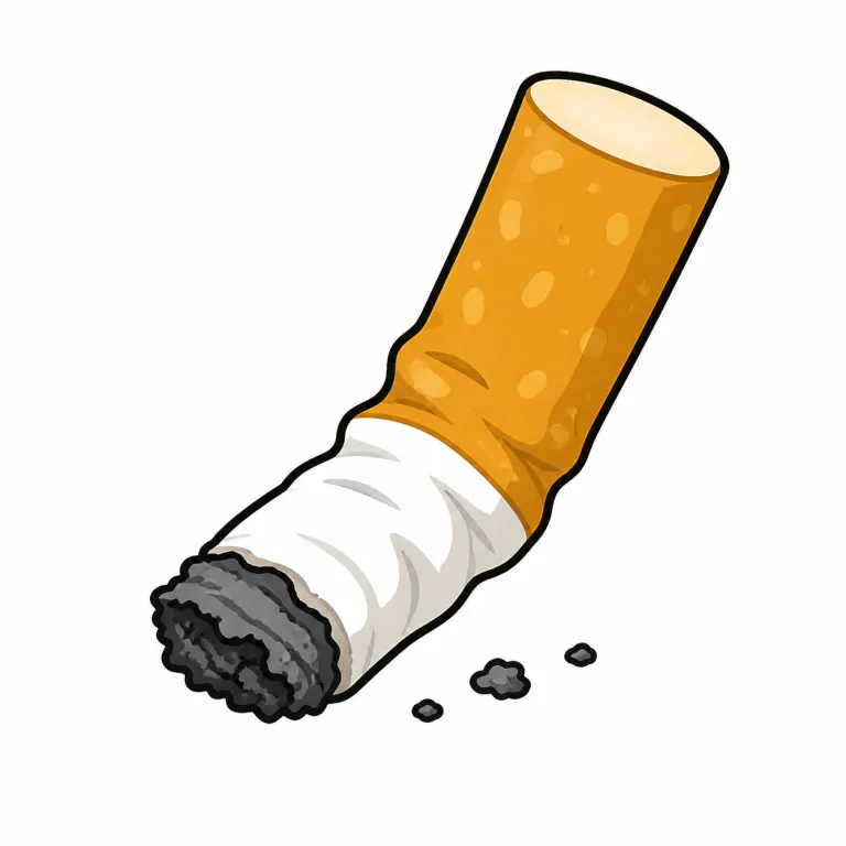 stub（吸い殻・noun）の覚え方イラスト
