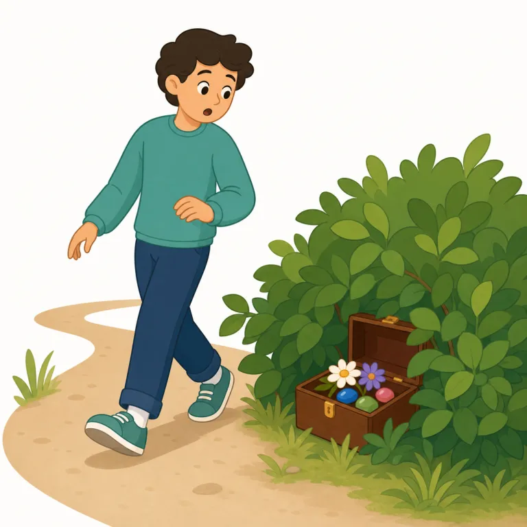 stumble upon（偶然発見する・句動詞）の覚え方イラスト — このエントリでは stumble upon を「人に会う」ではなく、物・情報・場所・アイデアなどを思いがけず見つける意味で覚えます