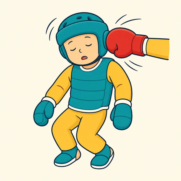 stun（気絶させる・動詞）の覚え方イラスト — stun は「衝撃で動けなくする」という感覚が中心で、この語義では stun a person や be stunned by a blow の形が典型的