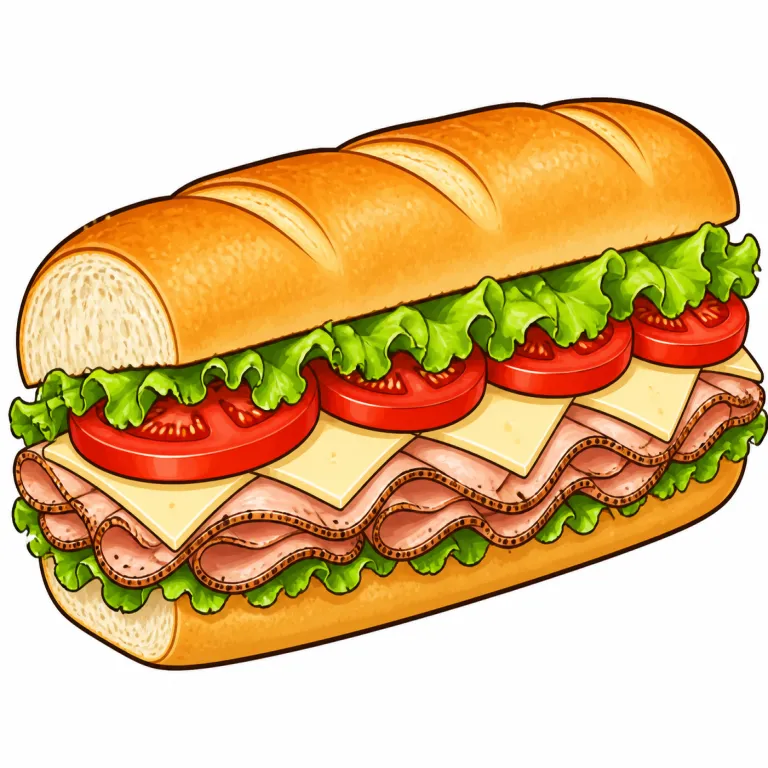 sub（サンドイッチ・noun）の覚え方イラスト