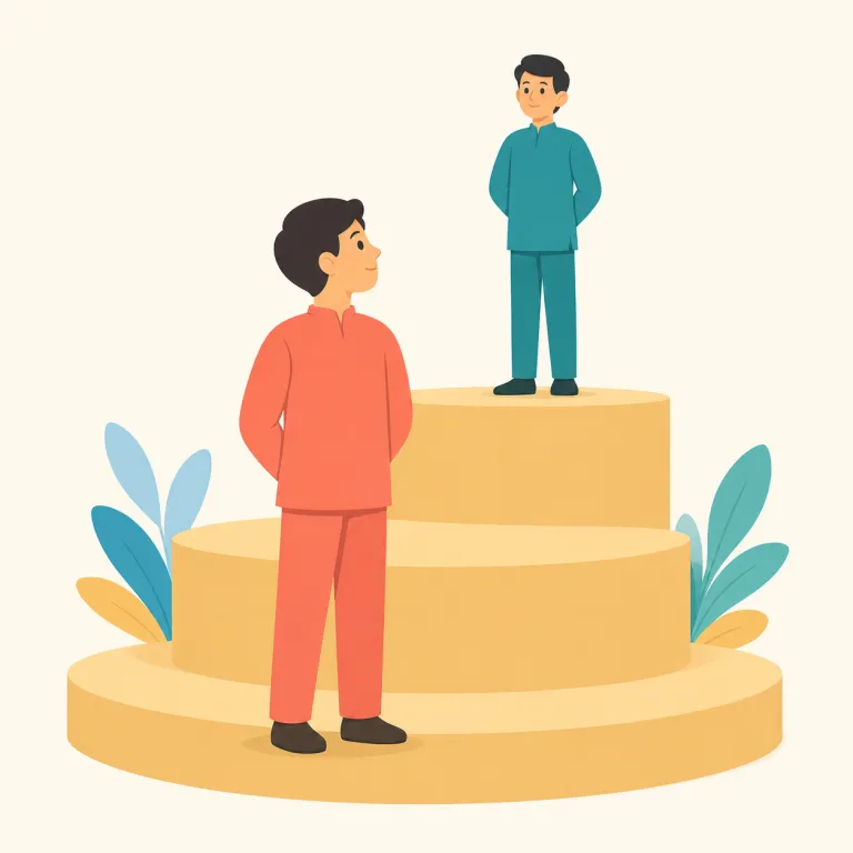 subaltern（下位の者・名詞）の覚え方イラスト — sub- が付く語は「下・下位」を表すことが多く、subway は地面の下、submarine は海の下