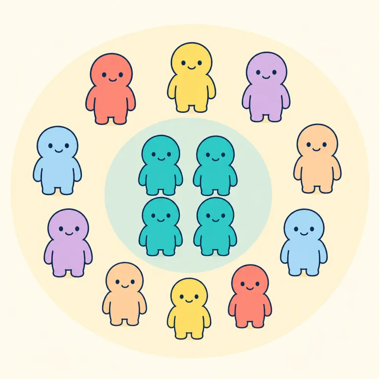 subgroup（サブグループ・名詞）の覚え方イラスト — group が「集団」だと分かれば、subgroup は「その下にある小グループ」と捉えると覚えやすいです