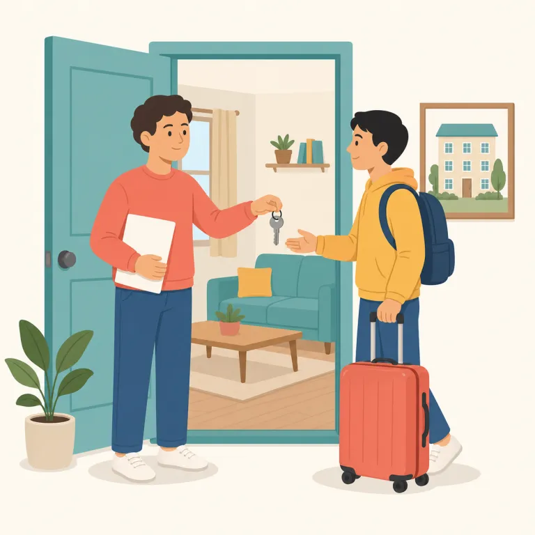 sublet（又貸しする、転貸する・動詞）の覚え方イラスト — まず let を不動産の文脈で覚えるとよいです