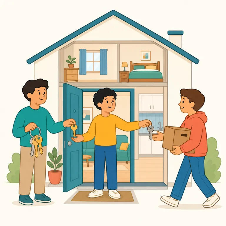 subletting（転貸・名詞）の覚え方イラスト — sublet を軸に覚えるとよい