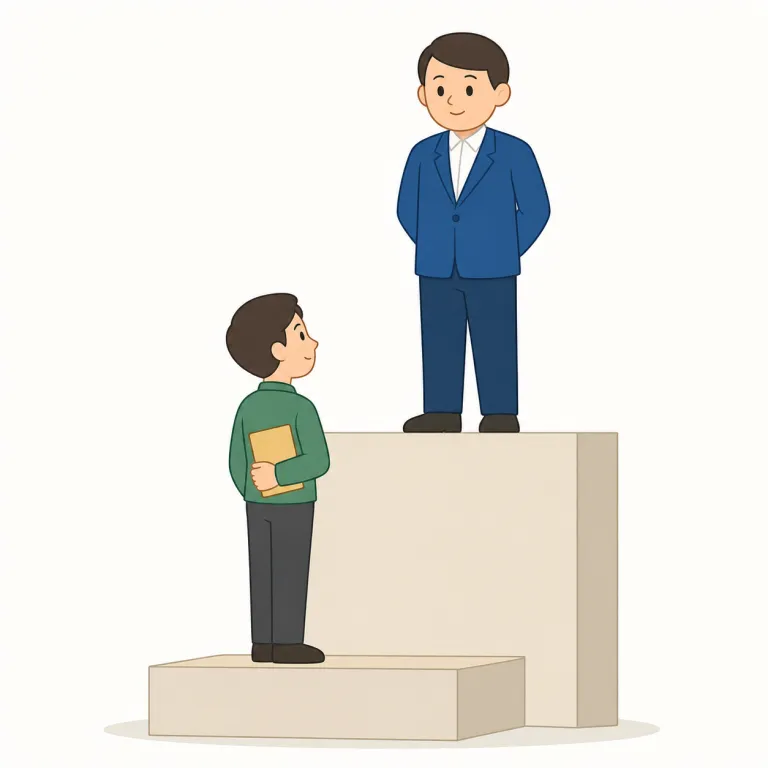 subordinate（下位の・adjective）の覚え方イラスト