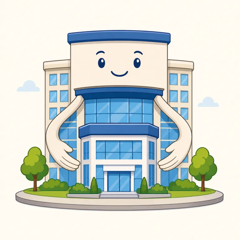 subsidiary（子会社・名詞）の覚え方イラスト — corporate family を思い浮かべ、parent company の下に置かれた「子ども会社」として覚えると自然です