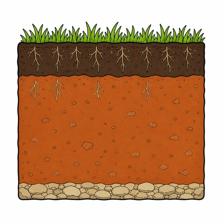 subsoil（心土、下層土・noun）の覚え方イラスト