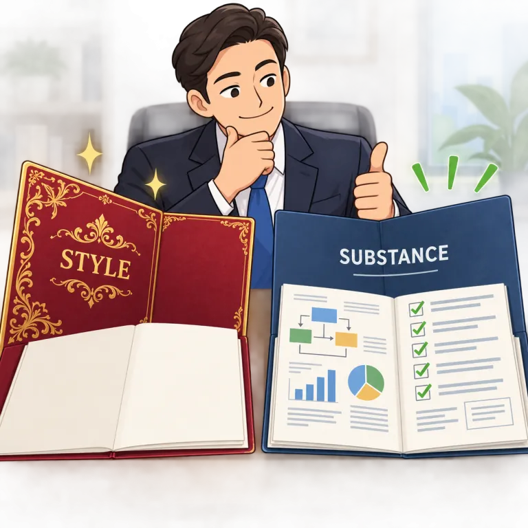substance（実質・中身・noun）の覚え方イラスト