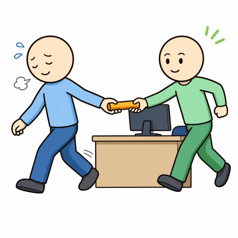 substitution（交代・noun）の覚え方イラスト