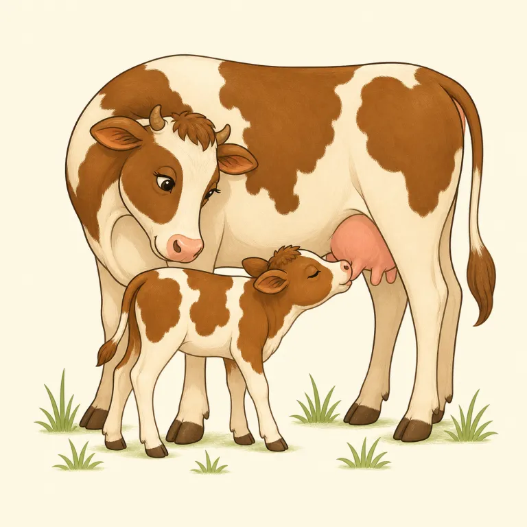 suckle（乳を飲む、乳を飲ませる・動詞）の覚え方イラスト — suckle はまず suck「吸う」を知っていると覚えやすい語です