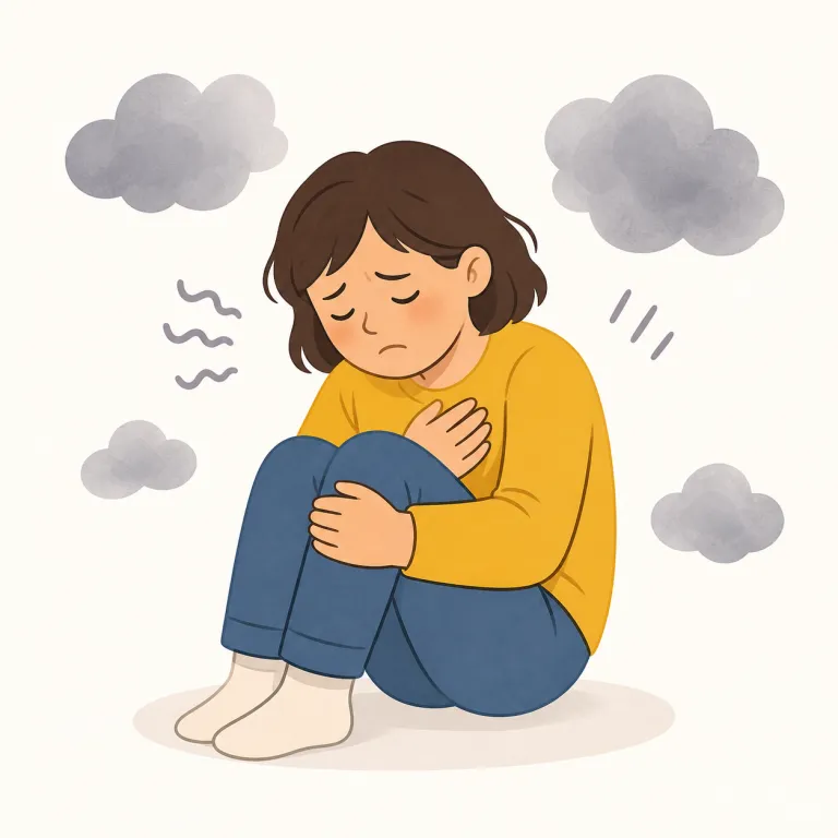 suffering（苦しみ・名詞）の覚え方イラスト — このエントリの suffering は、単なる「苦痛」そのものではなく、つらい状況を経験し耐えている状態や、その長く重い経験を「苦しみ」としてまとめる感覚で覚えるとよいです