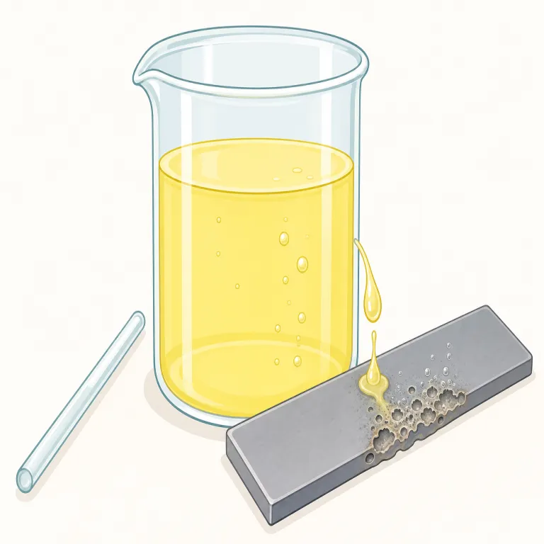 sulfuric（硫酸の・形容詞）の覚え方イラスト — まず almost 固定表現の sulfuric acid（硫酸）で覚えるのが近道