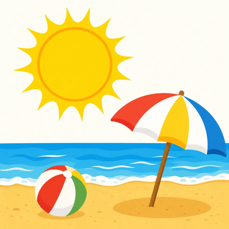 summer（夏・名詞）の覚え方イラスト — pale は bright や vivid の反対側にある語として覚えると使いやすいです