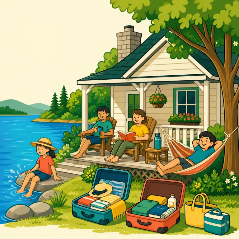 summer（夏を過ごす・verb）の覚え方イラスト