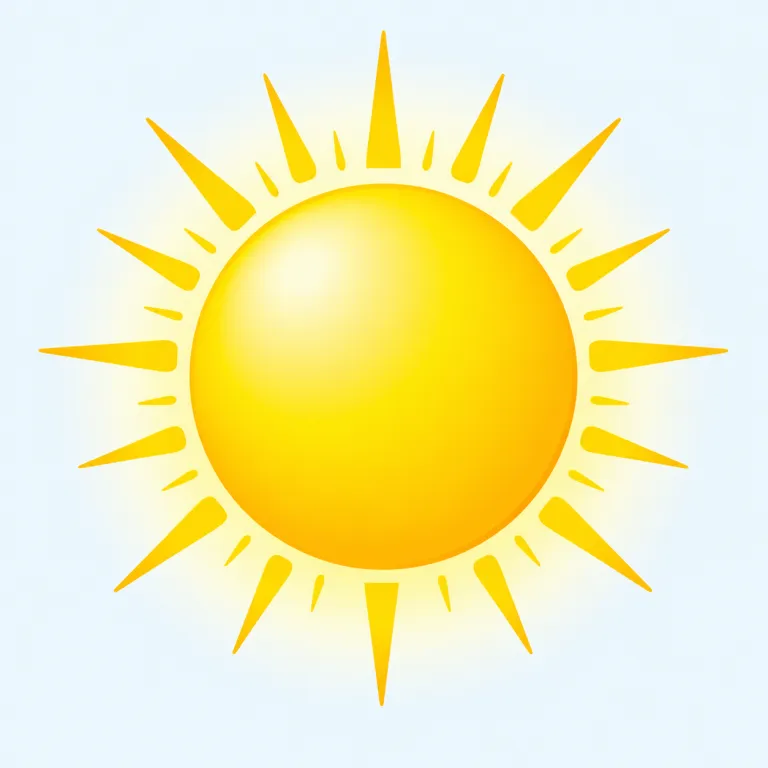 sun（太陽・名詞）の覚え方イラスト — sun は、空に見える天体としての「太陽」を指す基本語です