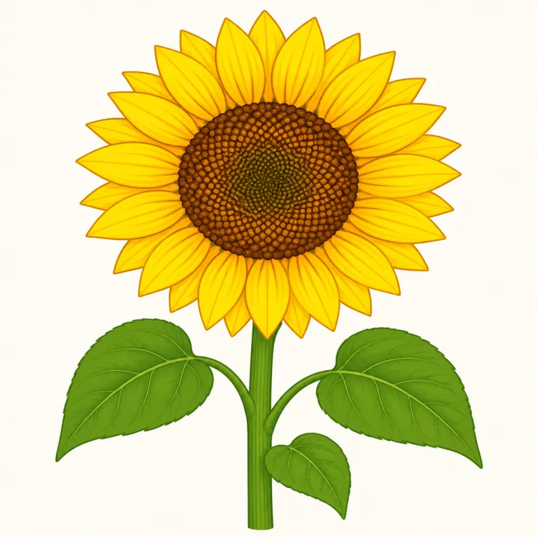 sunflower（ひまわり・名詞）の覚え方イラスト — sun + flower のそのままの複合語として覚えるのが最短です