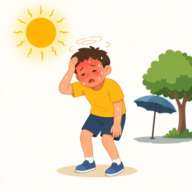 sunstrokeの覚え方イラスト