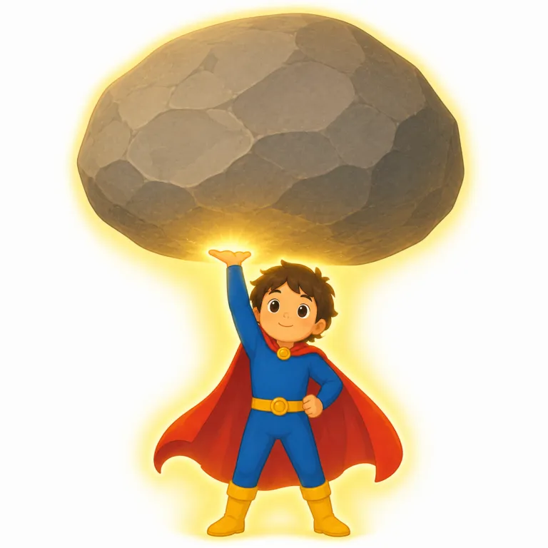 superpower（超能力・noun）の覚え方イラスト