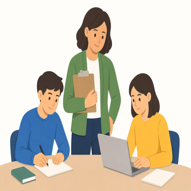 supervisor（上司、監督者、指導教官・名詞）の覚え方イラスト — まず supervise を知っていると覚えやすいです