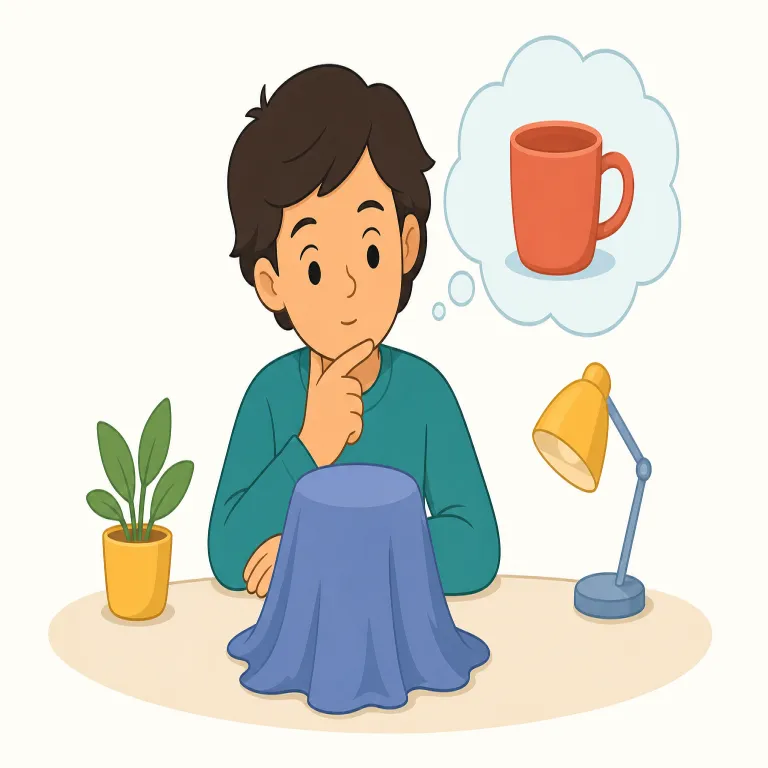 suppose（推測する・動詞）の覚え方イラスト — 推測の suppose は、頭の中で結論をそっと置くイメージです