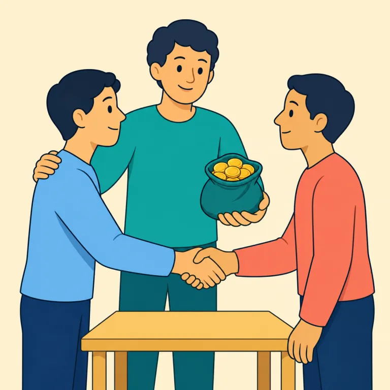 surety（保証人・名詞）の覚え方イラスト — 「sure＝確かな」を知っていれば、surety は『相手の義務履行が確かだと引き受ける存在』とつなげると覚えやすいです