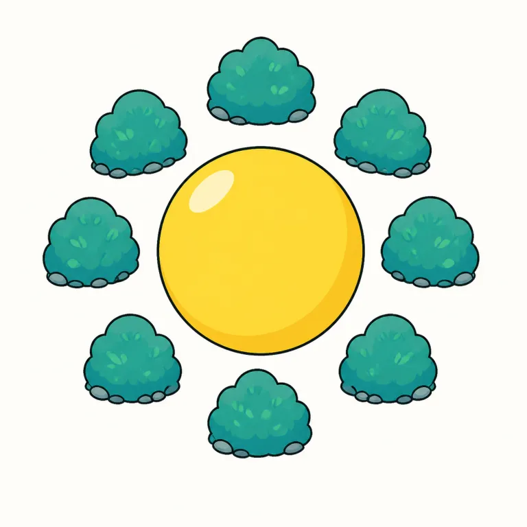 surround（取り囲む・動詞）の覚え方イラスト — round「丸い・ぐるっと」と結びつけると覚えやすい語です