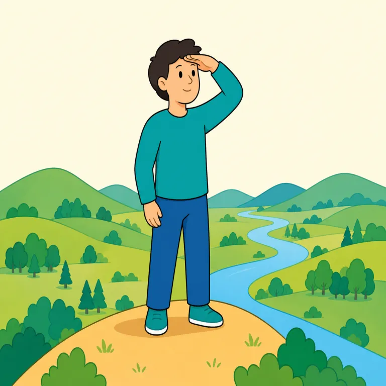 survey（見渡す、ざっと見る・verb）の覚え方イラスト