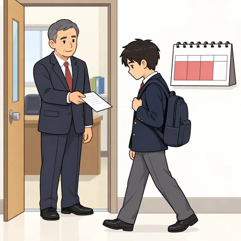 suspend（停学にする、停職にする・verb）の覚え方イラスト