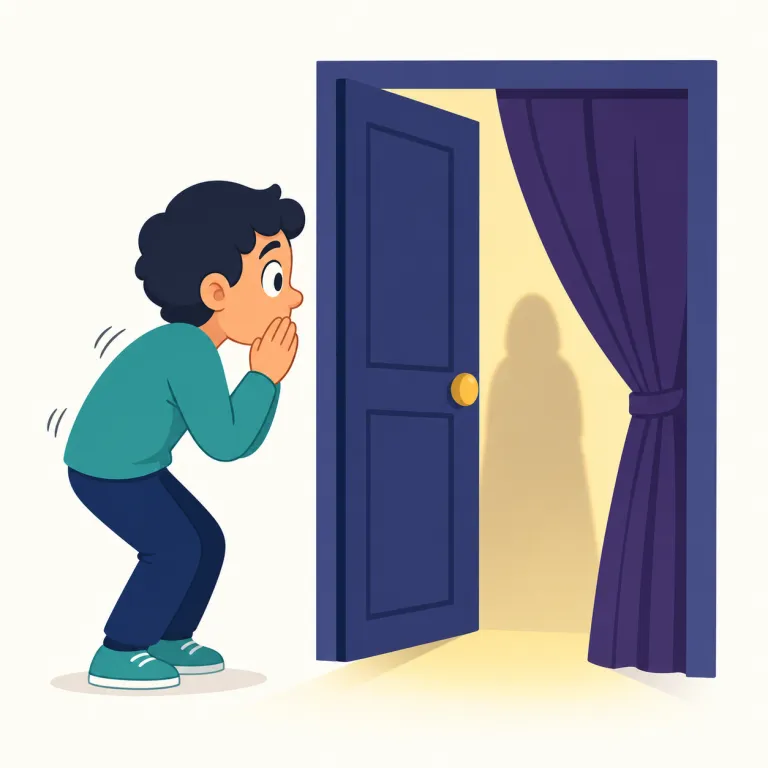 suspense（サスペンス・noun）の覚え方イラスト