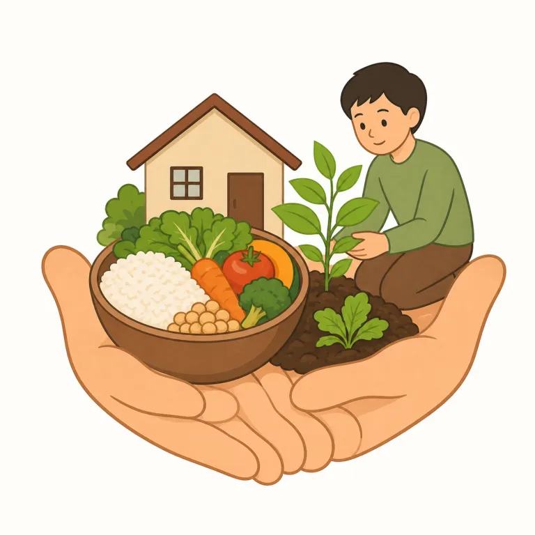 sustenance（生計・noun）の覚え方イラスト