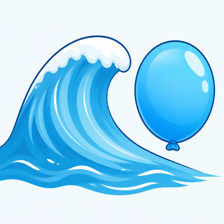 swell（（波などが）うねる、ふくらむ、腫れる・動詞）の覚え方イラスト — 核のイメージは「内側からだんだん大きくなる」
