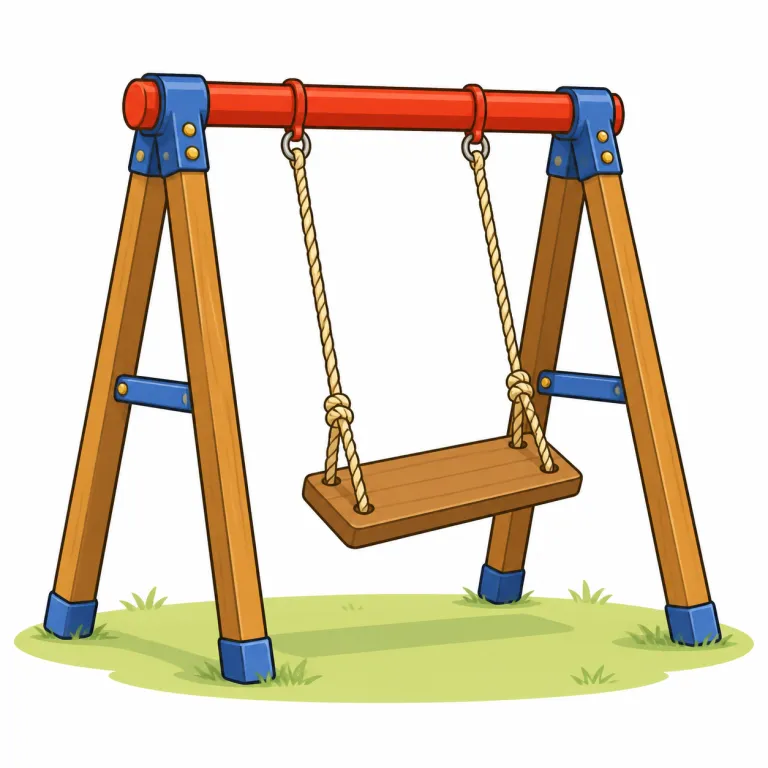 swing（ブランコ・noun）の覚え方イラスト