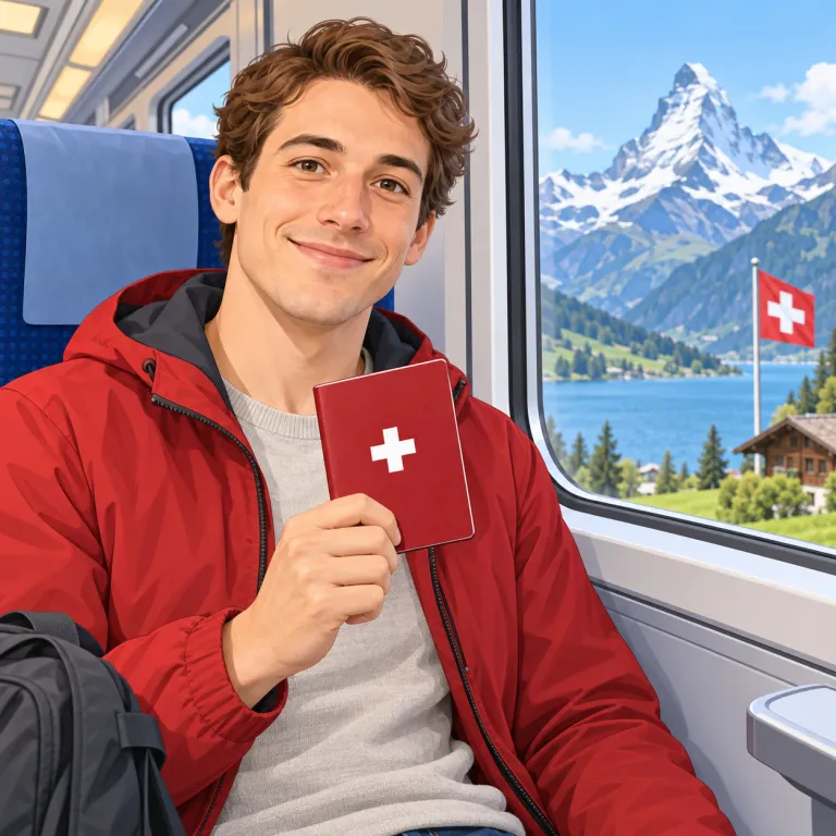 swiss（スイス人・noun）の覚え方イラスト