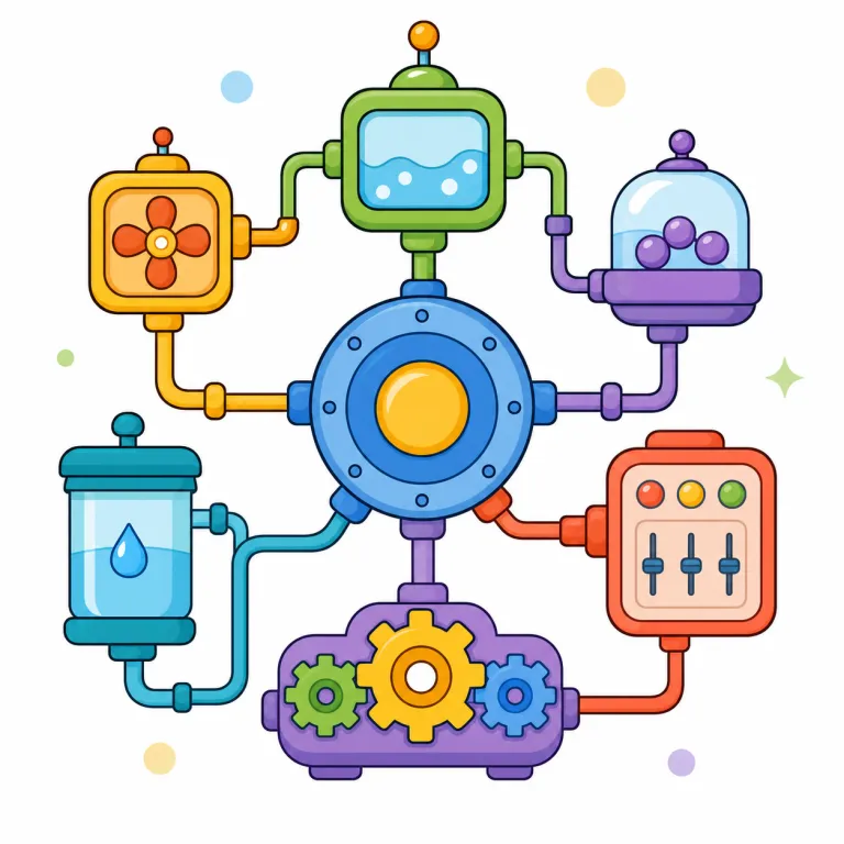 system（システム・名詞）の覚え方イラスト