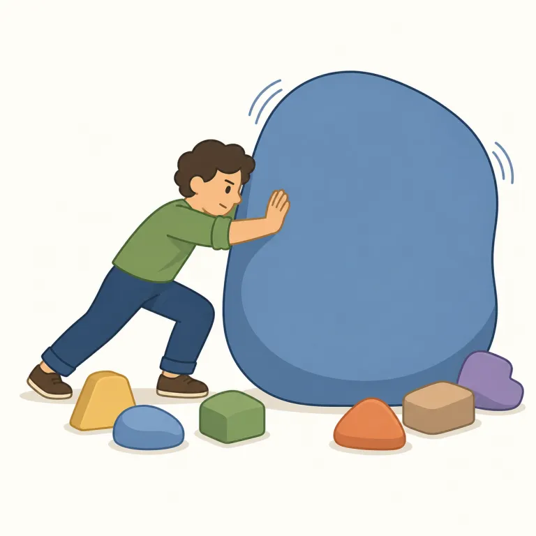 tackle（取り組む、タックルする・動詞）の覚え方イラスト — まずスポーツの「タックル」で覚えると定着しやすい語