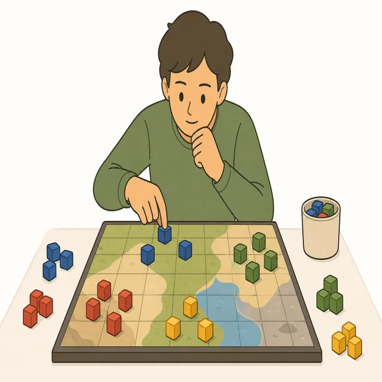 tactical（戦術的な・形容詞）の覚え方イラスト — tactical は「戦術的な」、つまり現場の局面に応じて具体的な一手を選ぶという意味です