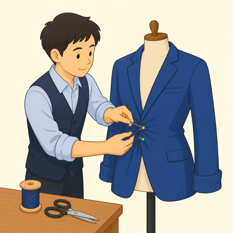 tailor（仕立屋・名詞）の覚え方イラスト — tailor は「体に合わせて服を作る人」と場面で覚えるのが自然です