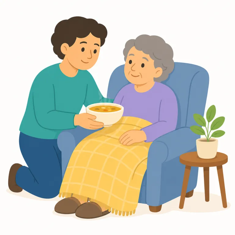 take care of（世話をする・句動詞）の覚え方イラスト — take care of は、care「気にかける」を中心に、人や動物、物の状態に注意を払い、必要なことを責任を持ってする表現です