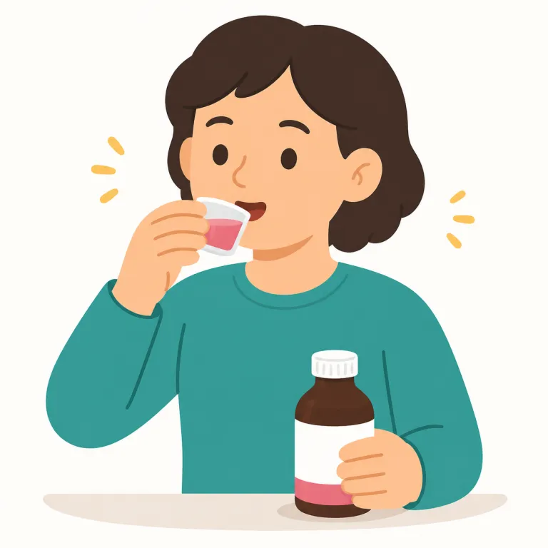 take this medicine（この薬を飲んで・イディオム）の覚え方イラスト — ポイントは、英語では薬を drink ではなく take で言うこと