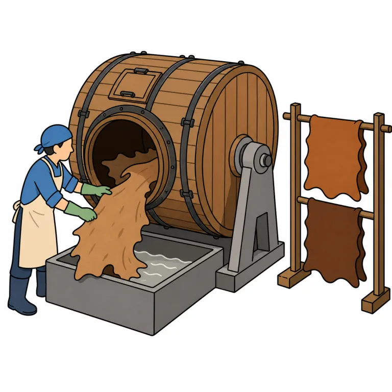 tannery（皮なめし工場・noun）の覚え方イラスト