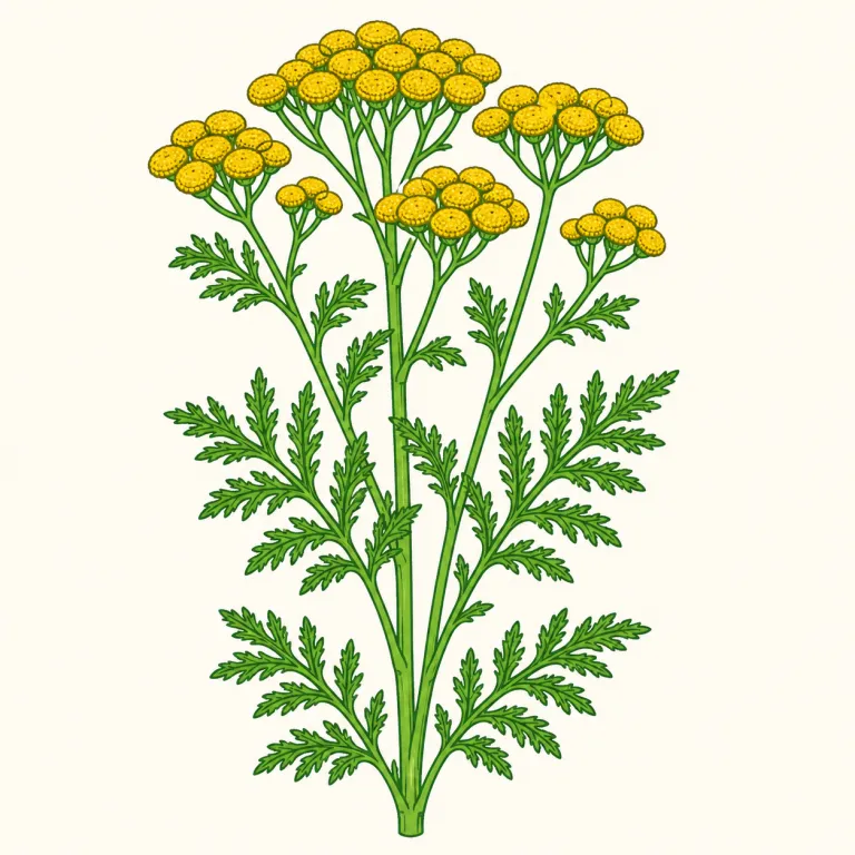 tansy（タンジー・noun）の覚え方イラスト