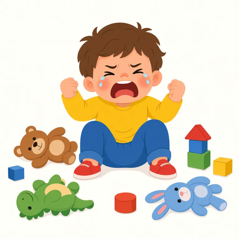 tantrum（癇癪・名詞）の覚え方イラスト