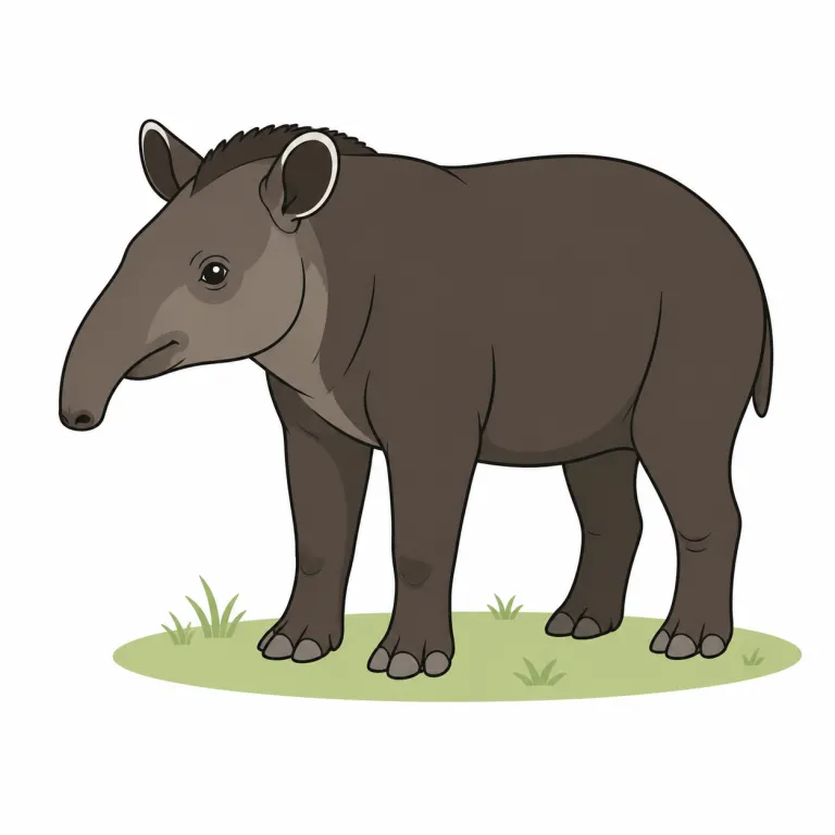 tapir（バク（動物）・noun）の覚え方イラスト